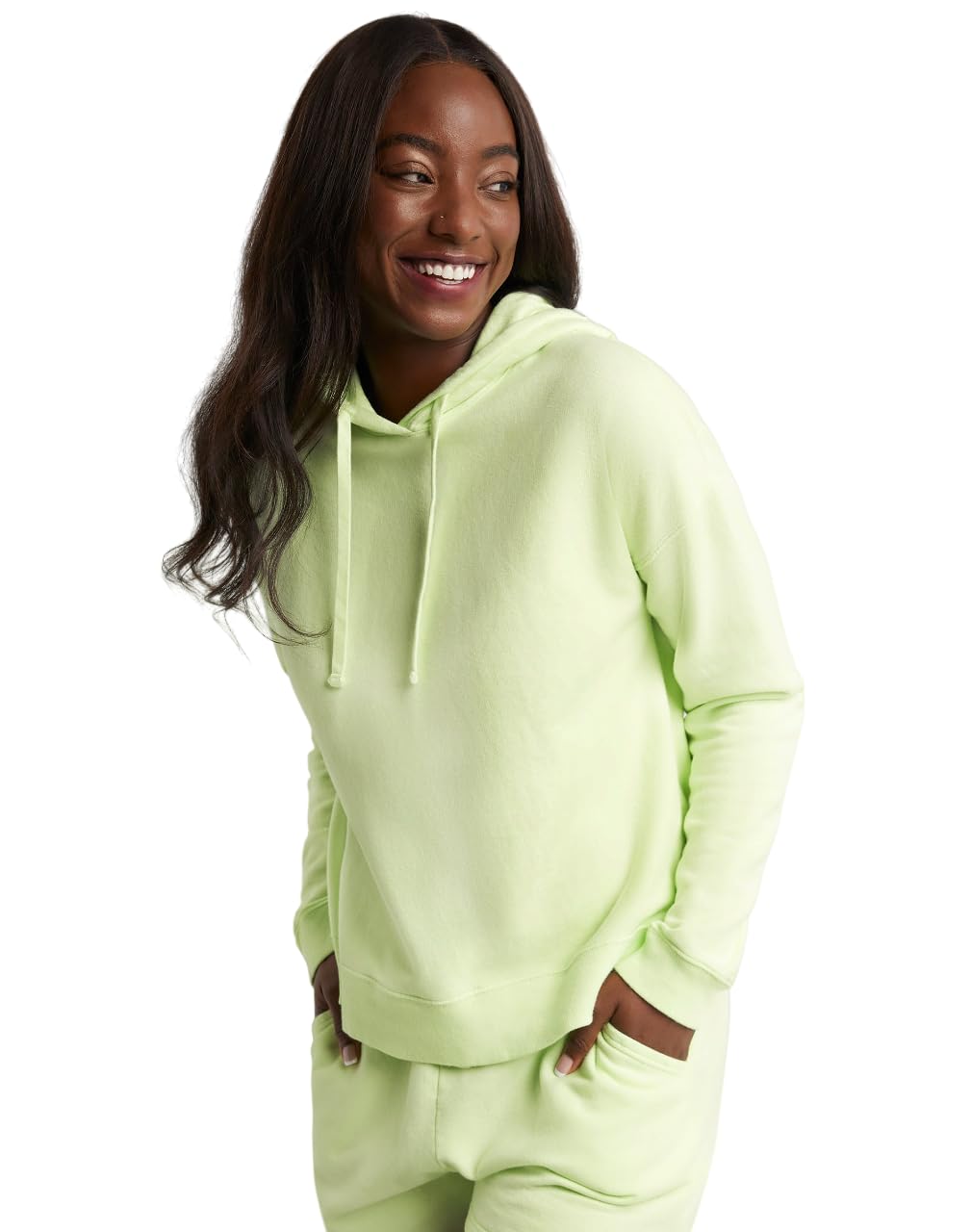Hanes Originals Garment Dyed Hoodie, Fleece Pullover for Women