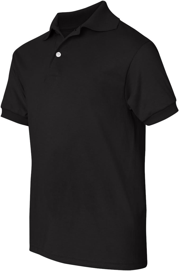 Hanes Boys' Short Sleeve Eco Smart Jersey Polo