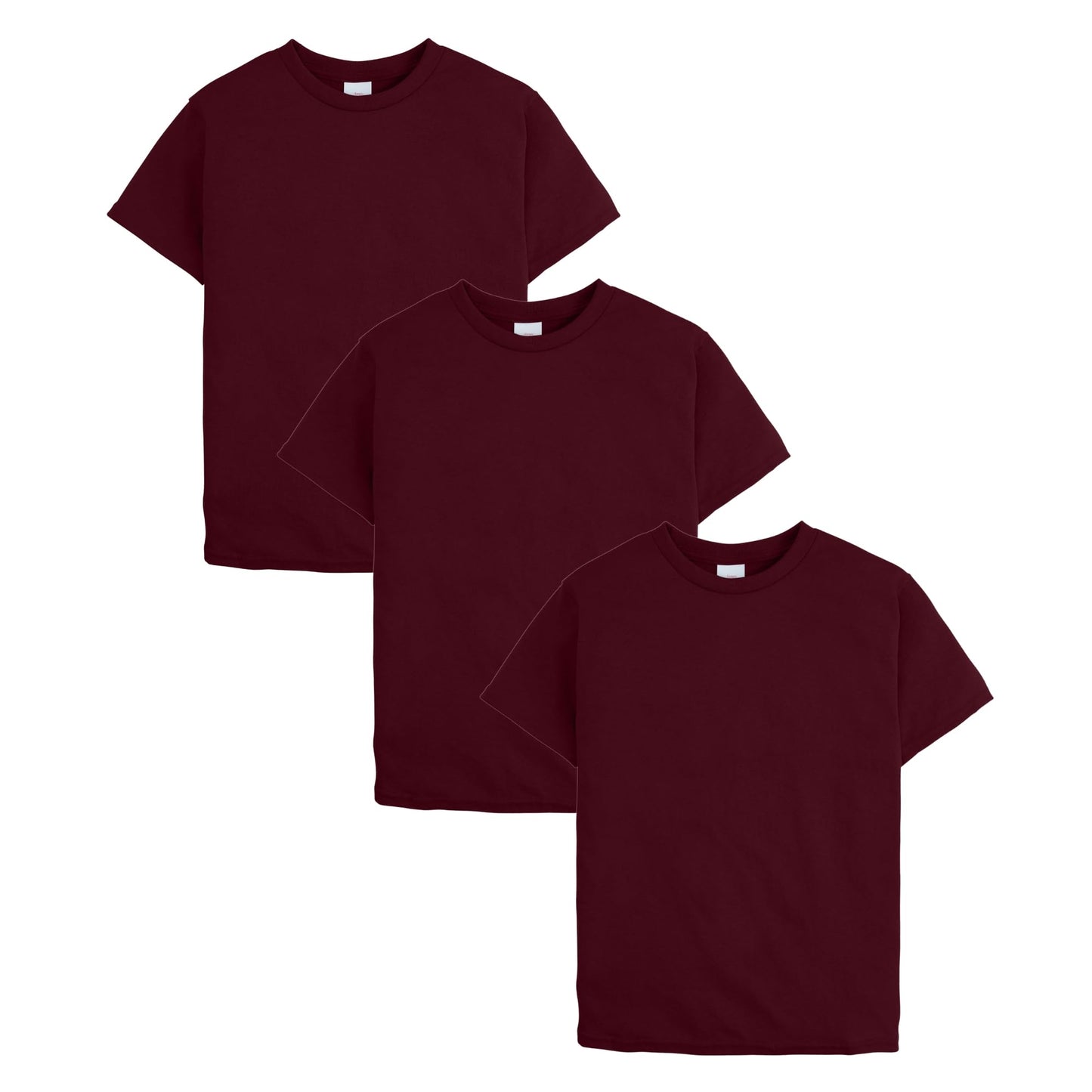 Hanes Boys’ EcoSmart T-Shirt Pack, Short-Sleeve Tee, Crewneck T-Shirts for Kids, 3-Pack