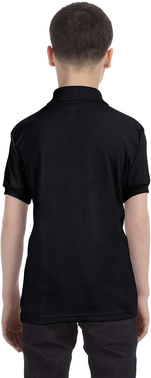 Hanes Boys' Short Sleeve Eco Smart Jersey Polo