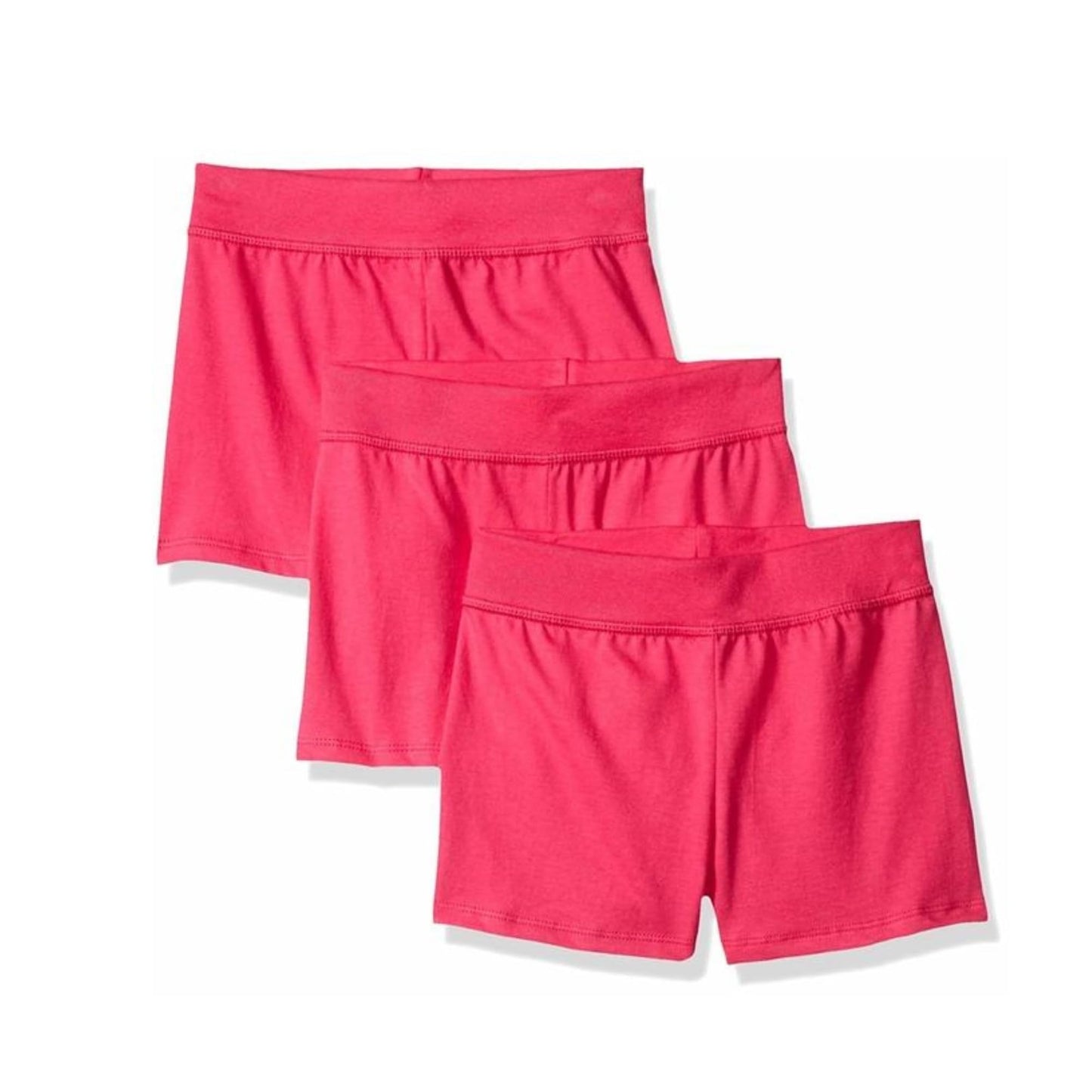 Hanes Girls’ Jersey Shorts, Cotton Shorts, Comfortable Everyday Shorts, 3-Pack