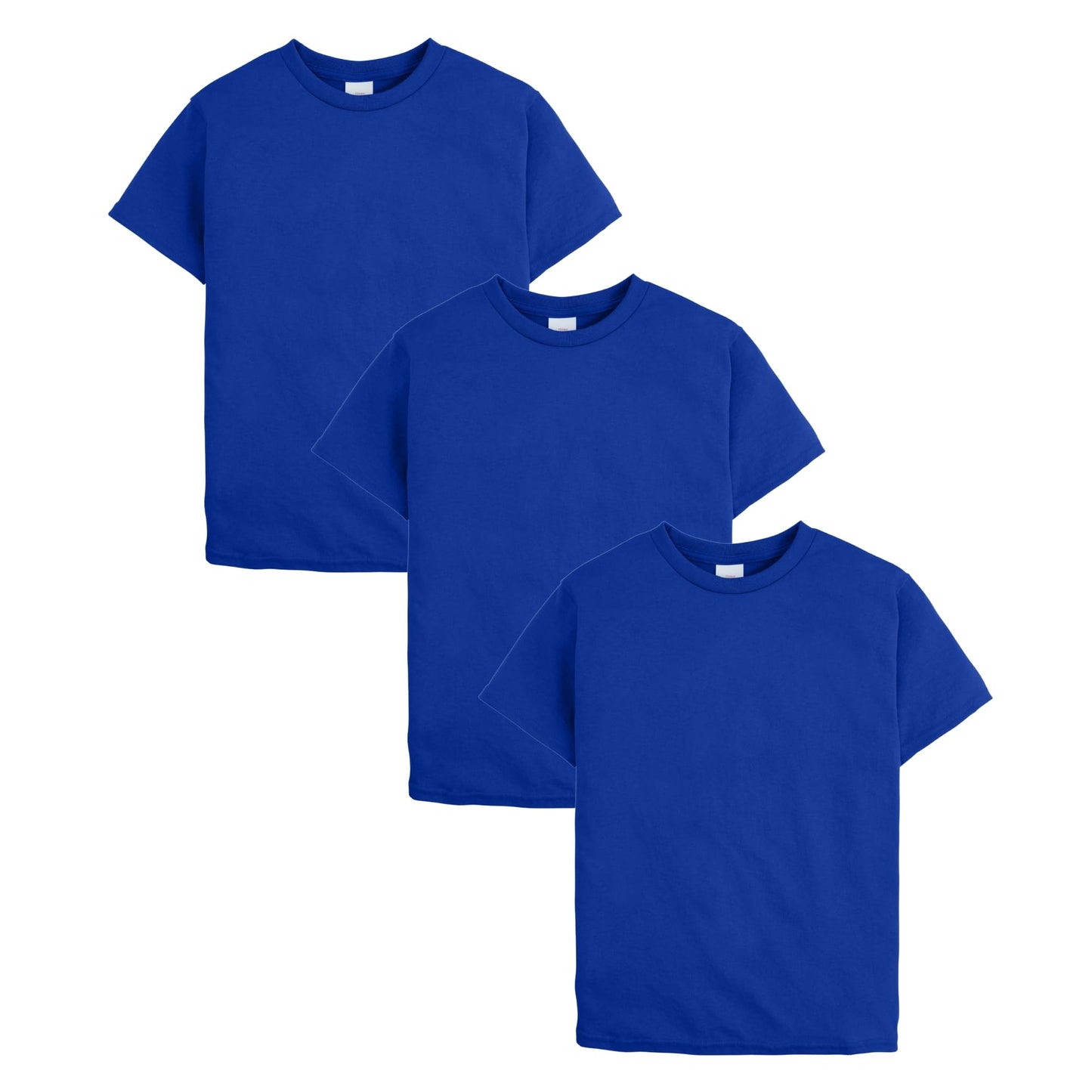 Hanes Boys’ EcoSmart T-Shirt Pack, Short-Sleeve Tee, Crewneck T-Shirts for Kids, 3-Pack