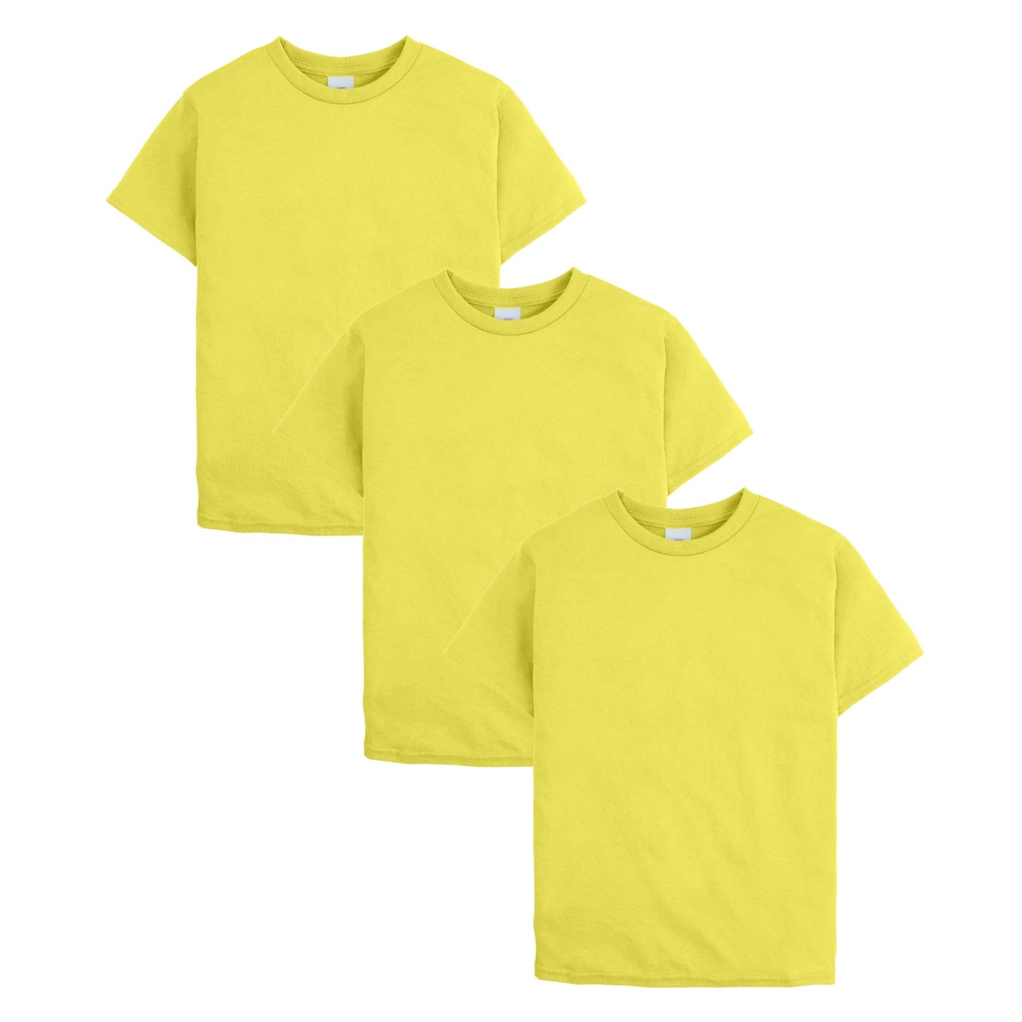 Hanes Boys’ EcoSmart T-Shirt Pack, Short-Sleeve Tee, Crewneck T-Shirts for Kids, 3-Pack