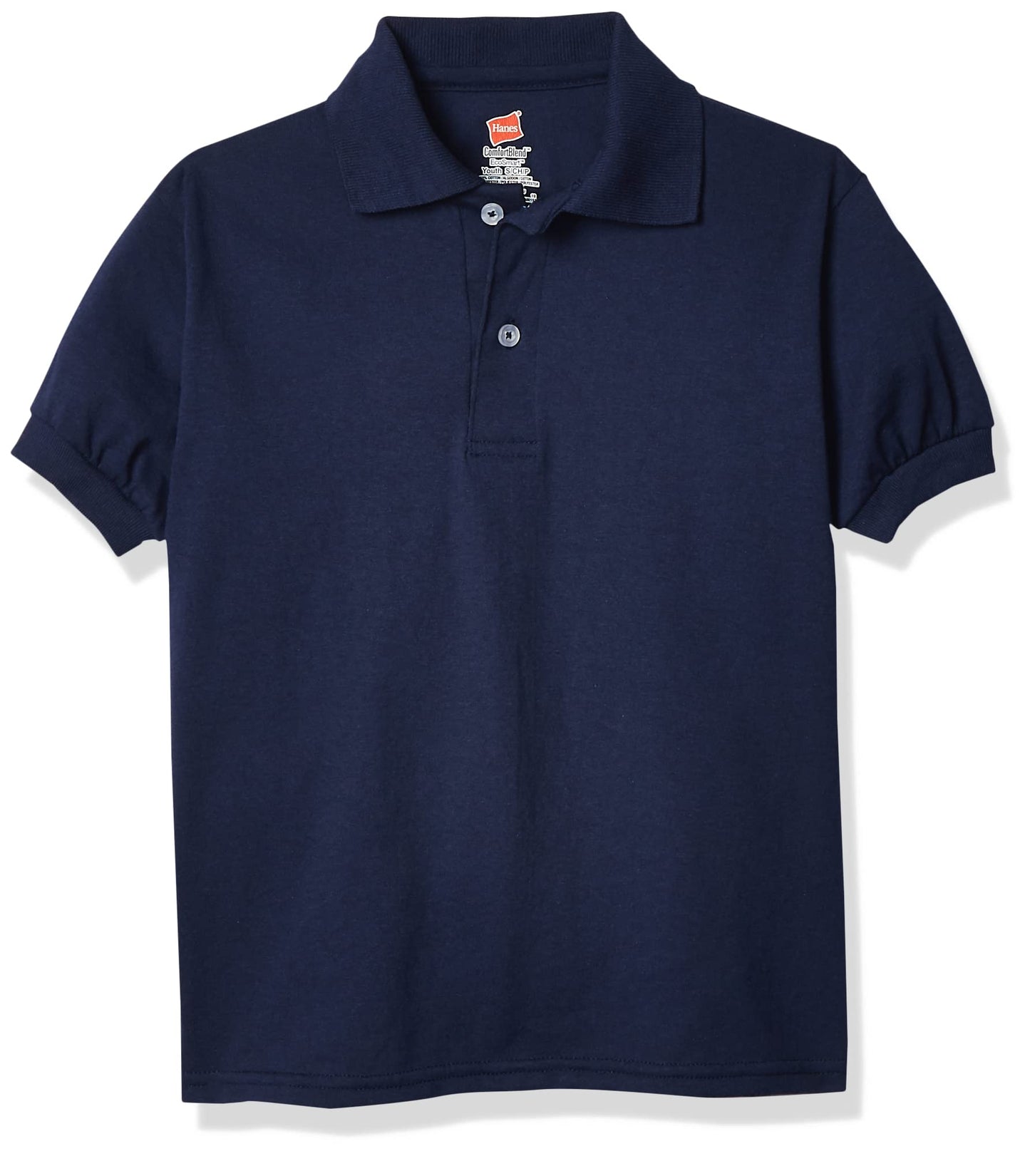 Hanes Boys' Short Sleeve Eco Smart Jersey Polo