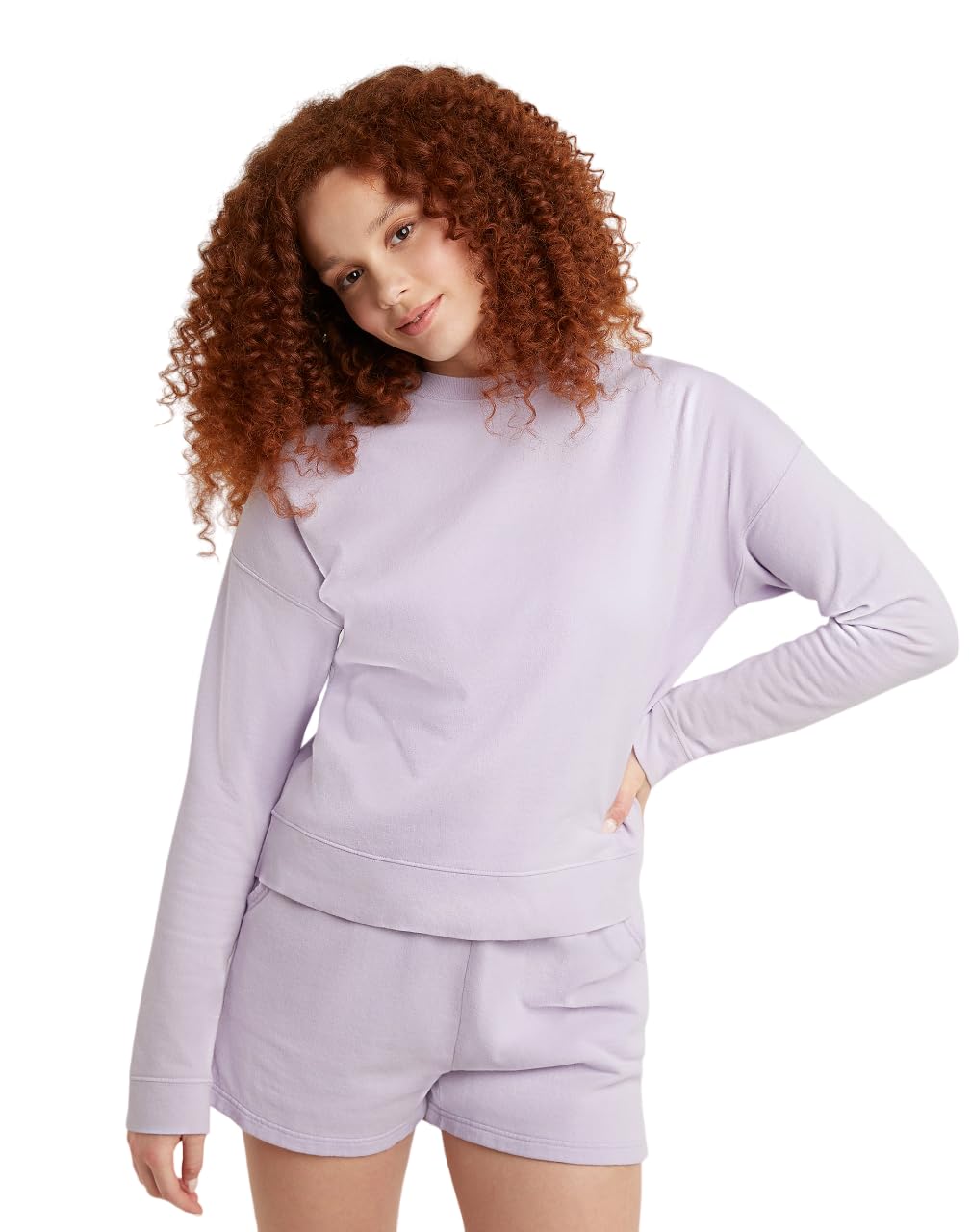 Hanes Originals, Lightweight Fleece Sweatshirt for Women, Garment Dyed
