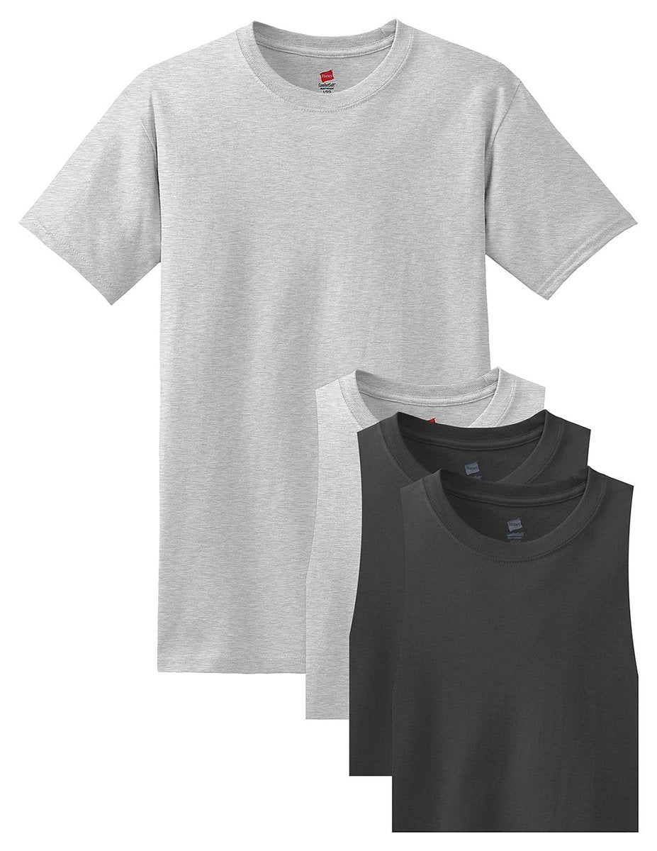 Hanes Men's Fresh Iq Slim Fit Crew Undershirt, 4-pack