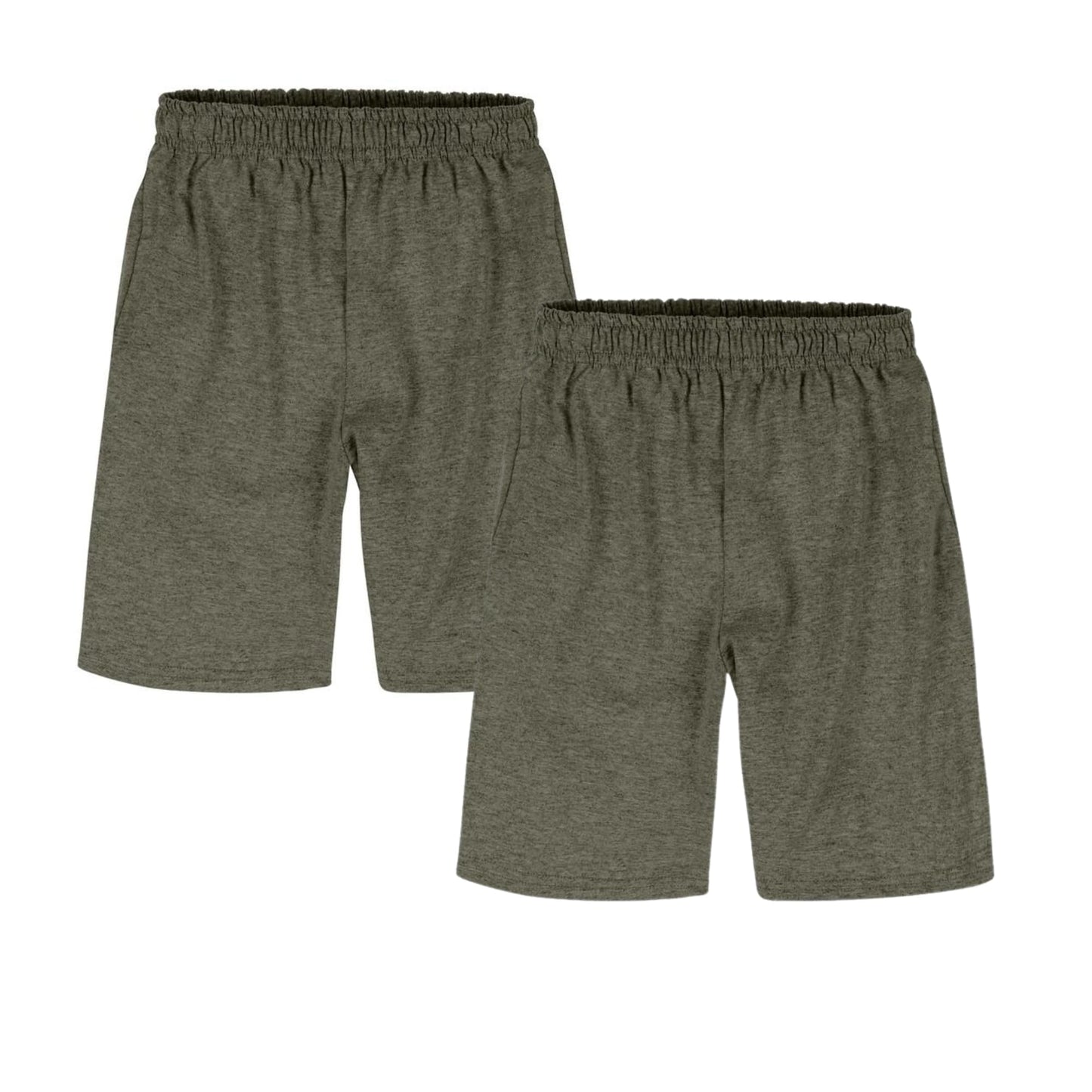 Hanes Boys’ Jersey Shorts Pack, 2-Pack, Cotton Shorts for Boys with Pockets, Pull-On Shorts