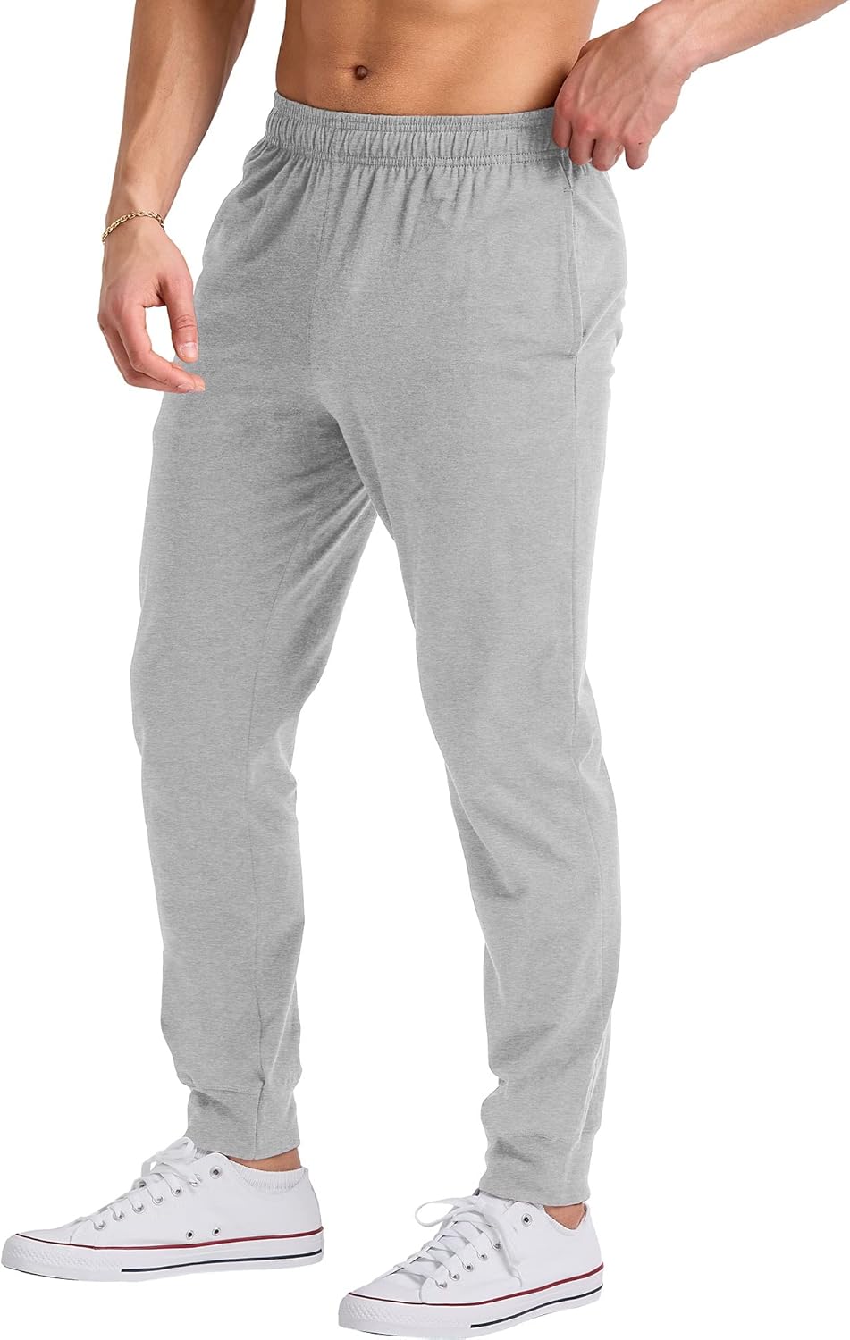 Hanes Originals Cotton Joggers, Jersey Sweatpants for Men with Pockets, 30" Inseam