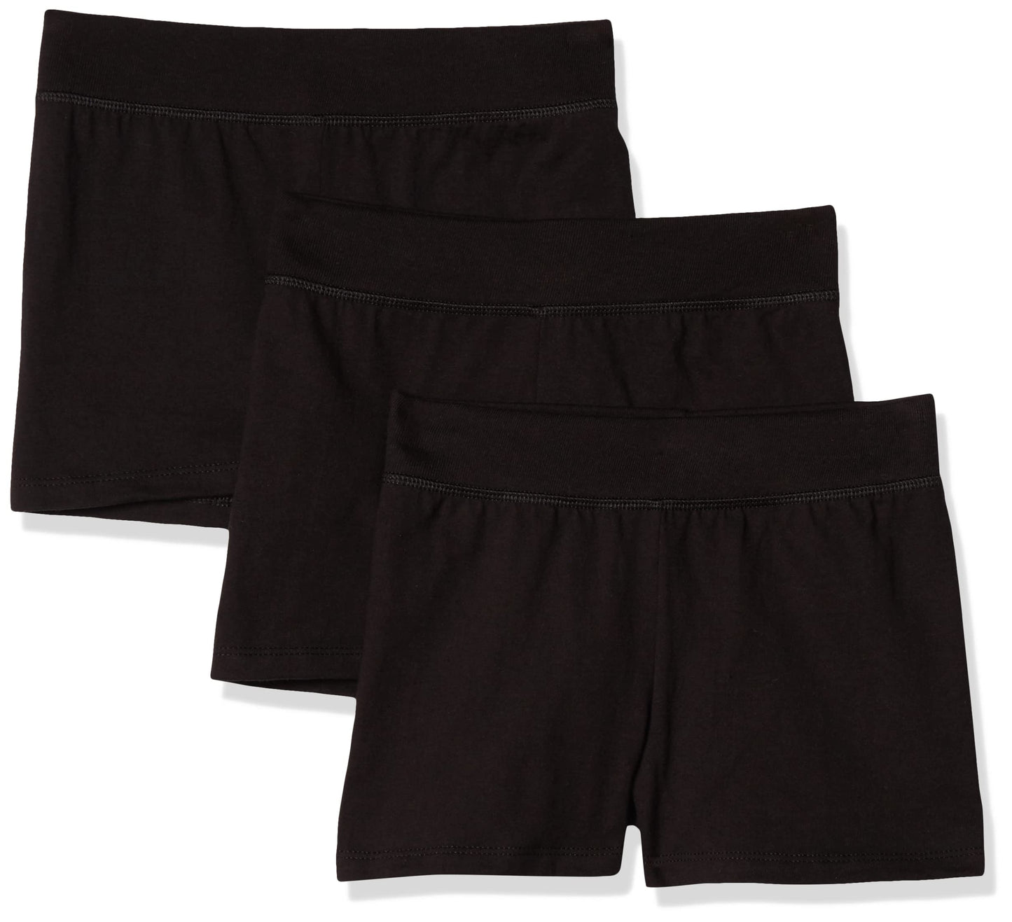 Hanes Girls’ Jersey Shorts, Cotton Shorts, Comfortable Everyday Shorts, 3-Pack