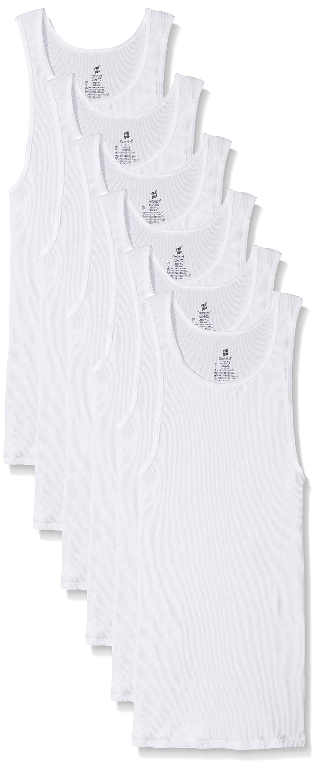 Hanes Men's, Moisture-Wicking Ribbed, Lightweight Cotton Tank Undershirts, Multi-Pack