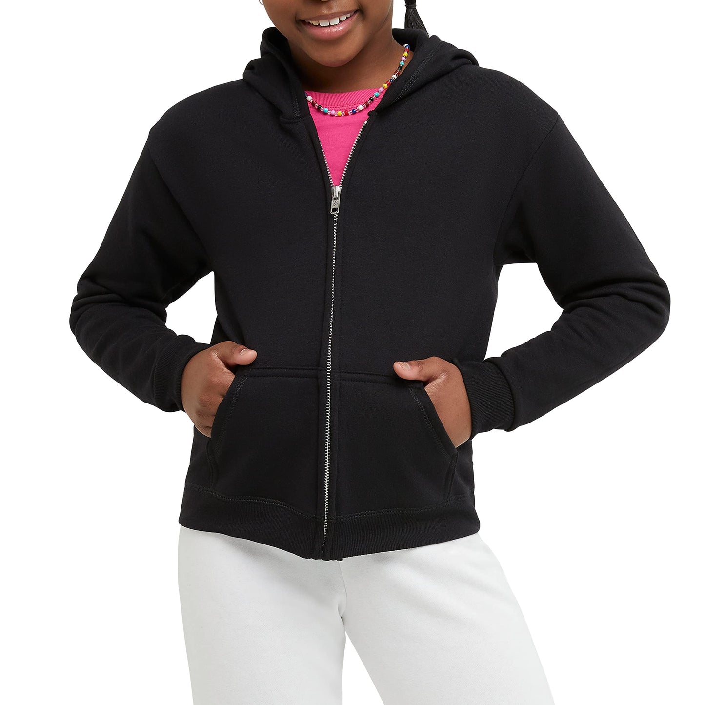 Hanes Girls' Comfortsoft Ecosmart Full-Zip Hoodie