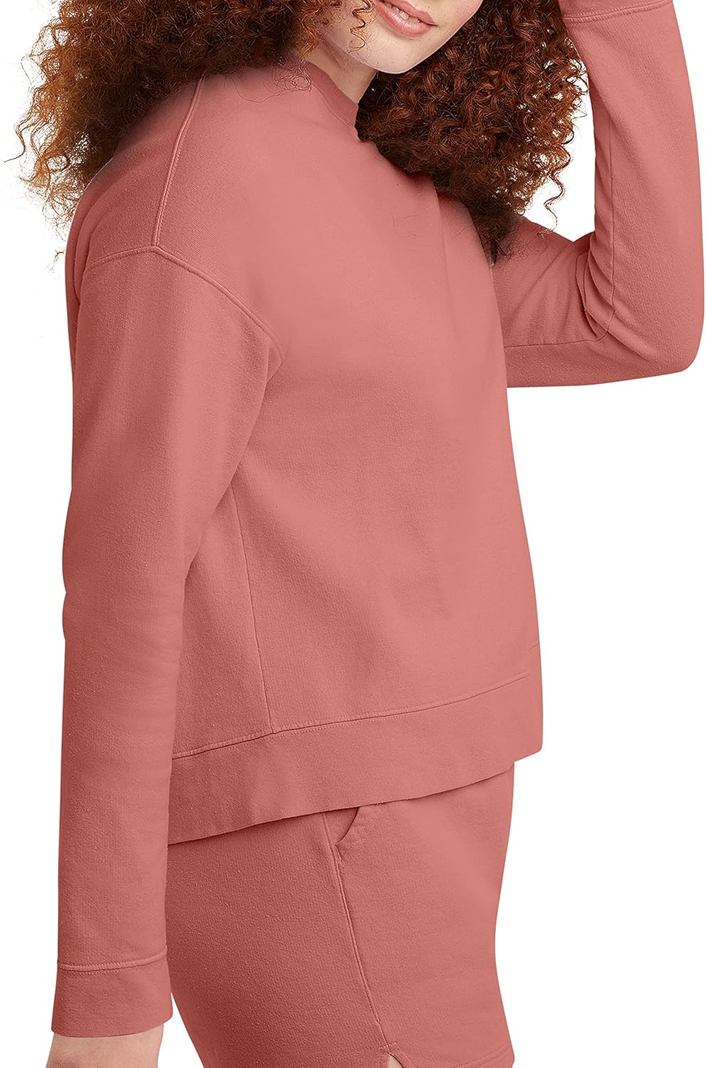 Hanes Originals, Lightweight Fleece Sweatshirt for Women, Garment Dyed