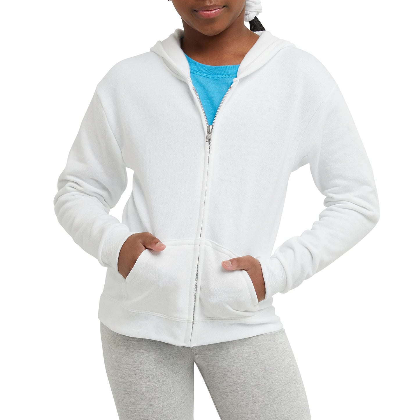 Hanes Girls' Comfortsoft Ecosmart Full-Zip Hoodie