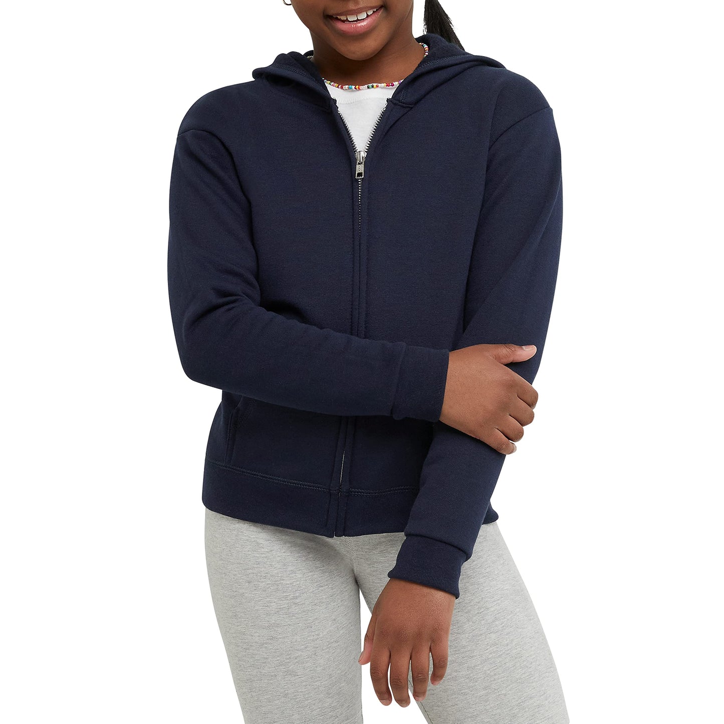 Hanes Girls' Comfortsoft Ecosmart Full-Zip Hoodie