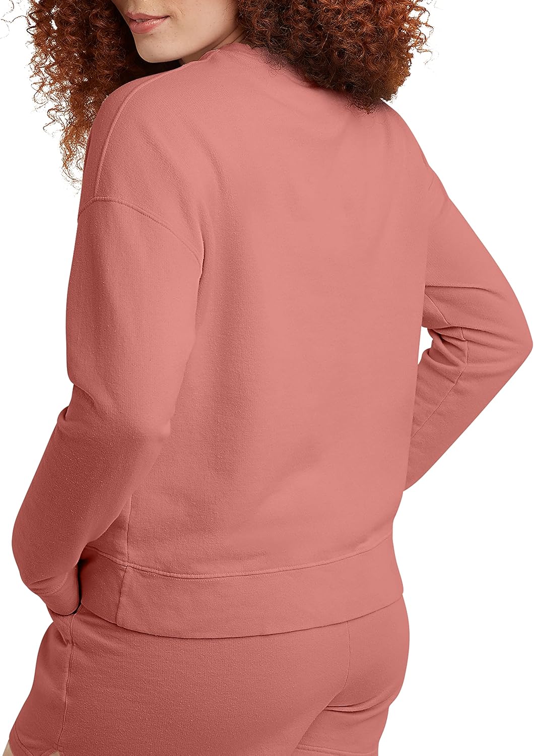 Hanes Originals, Lightweight Fleece Sweatshirt for Women, Garment Dyed