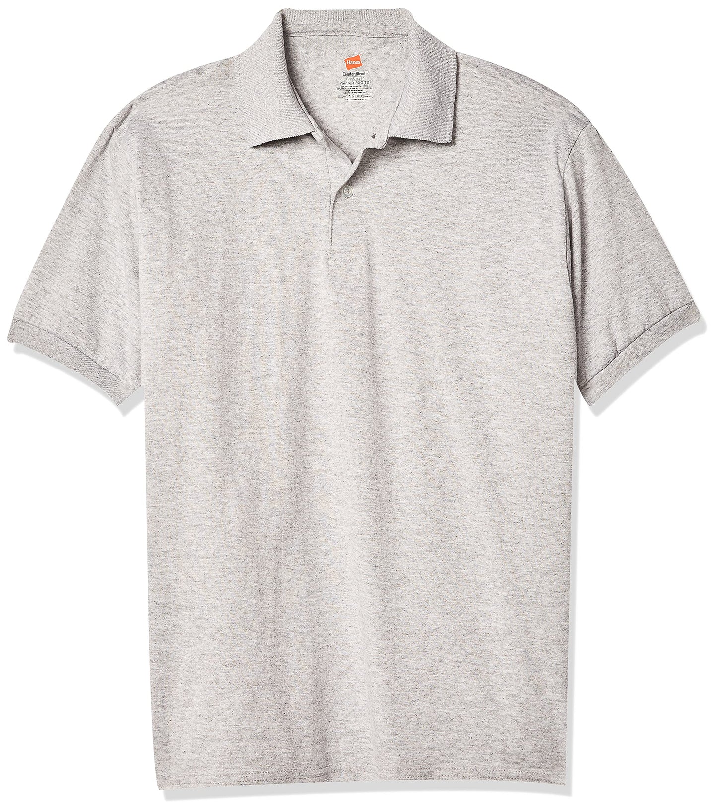 Hanes Boys' Short Sleeve Eco Smart Jersey Polo